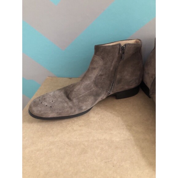 Jean Baptiste Rautureau Brown zipped LEATHER ankle boots size  39 - Picture 6 of 9